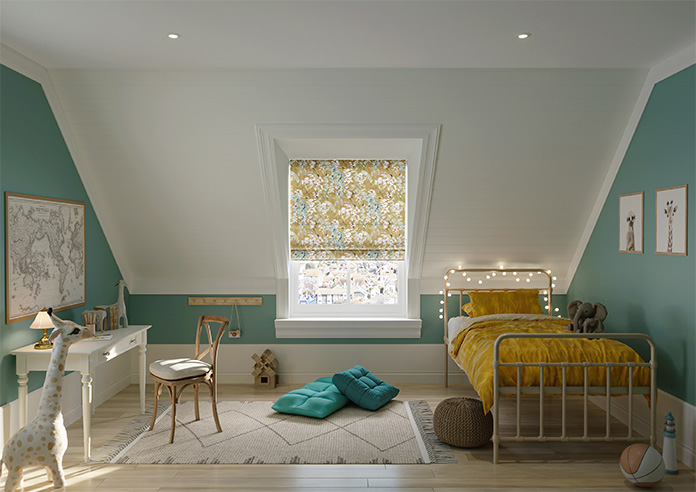 Wisteria, Ochre - Roman Blind - Image 8